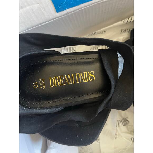 Black High Heels Chunky Block Platform Heels Size 10 - Picture 5 of 7